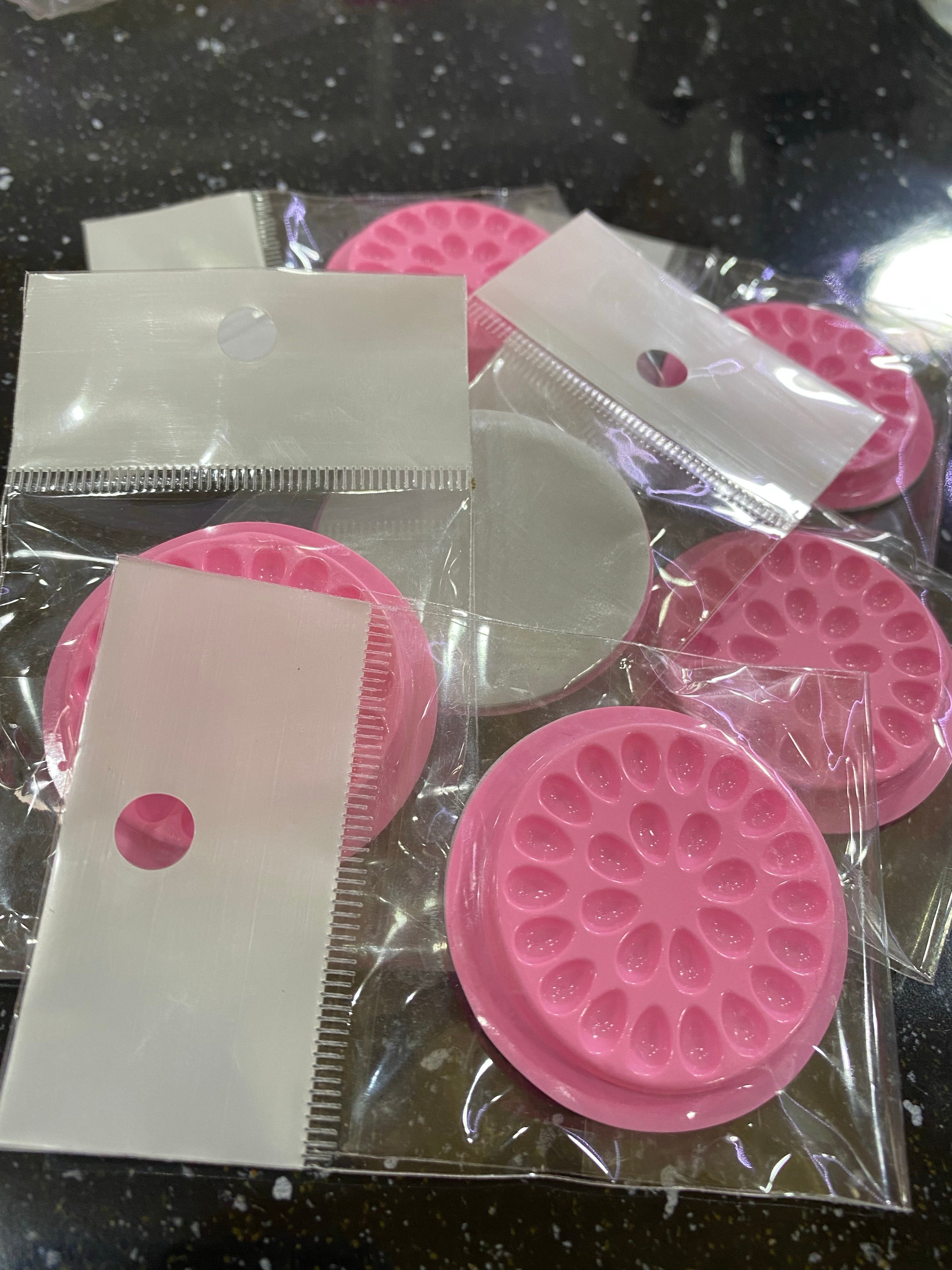 Suport adeziv tip floare cu lipici x10